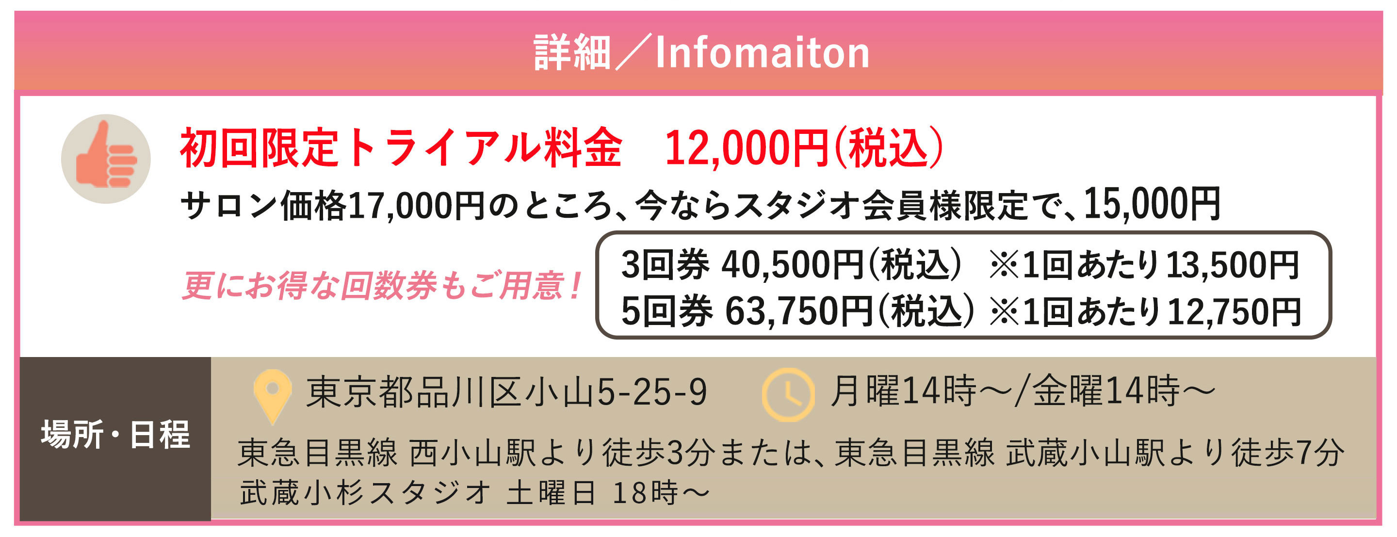 初回限定トライアル料金12000円（税込）